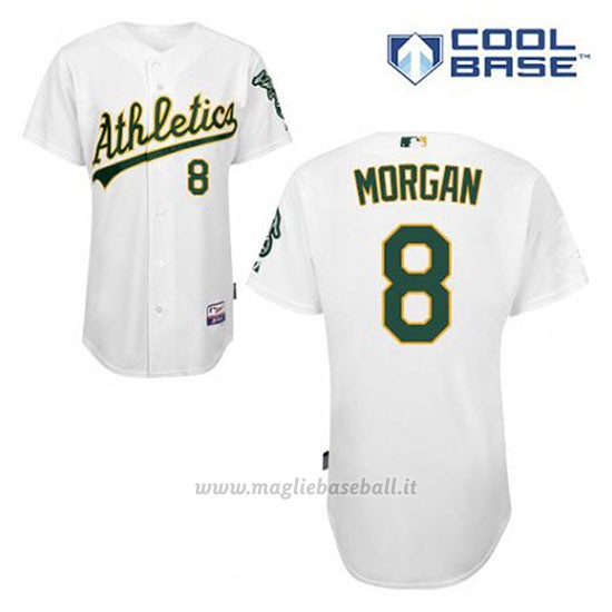 Maglia Baseball Uomo Oakland Athletics Joe Morgan 8 Bianco 1ªCool Base